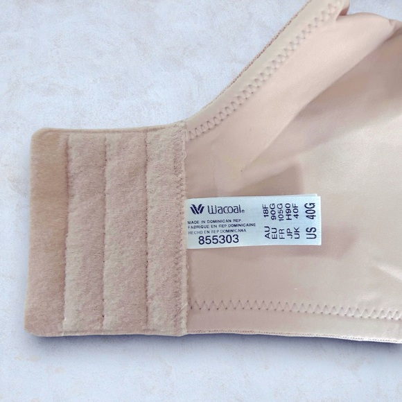 WACOAL BRA 855303 40G TRIPLE D 40ddd  SUPER SUPPORTIVE Side smoothing UNDERWIRE - Picture 4 of 8